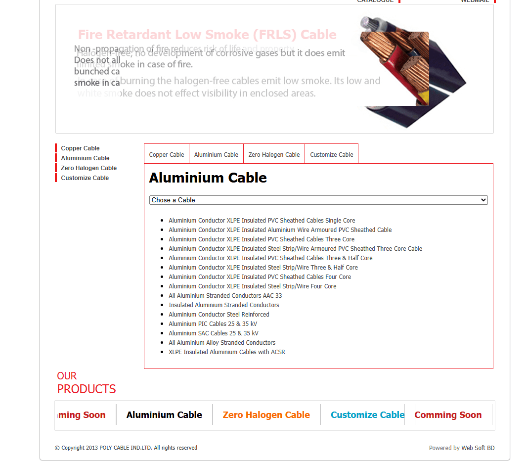 Poly Cables — Mail Server & Website screenshot 2