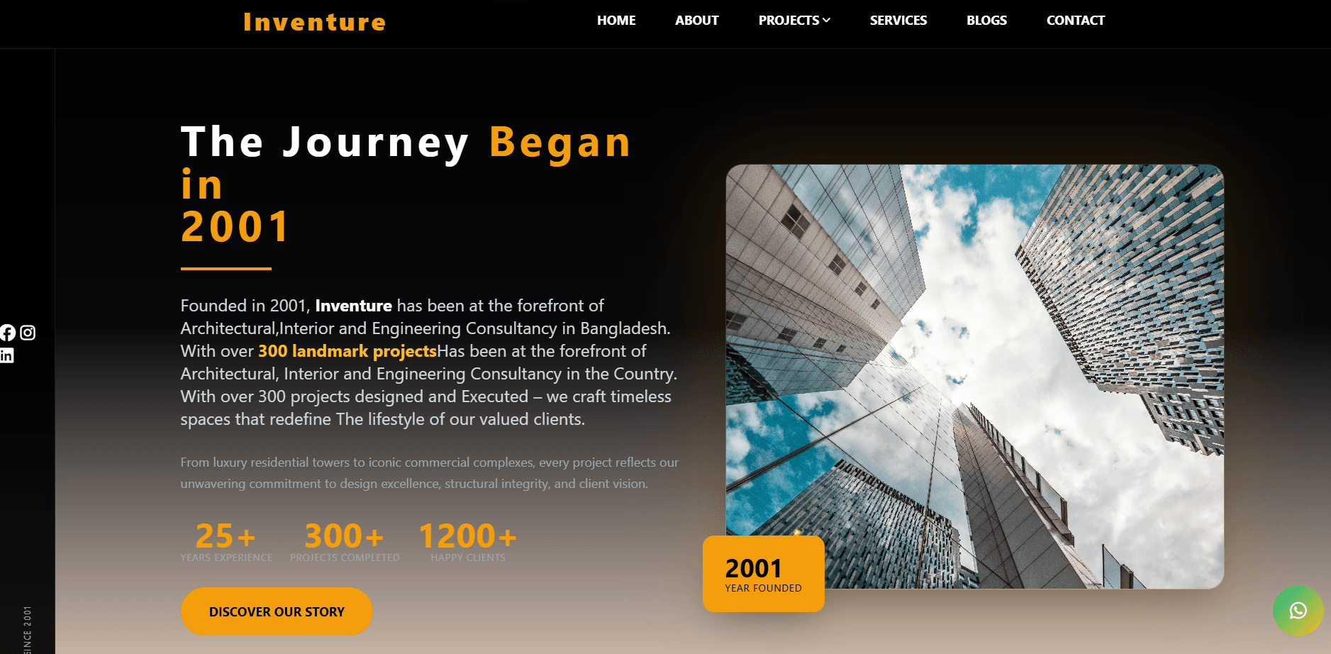 Inventure Builders — Architecture Firm Website screenshot 2